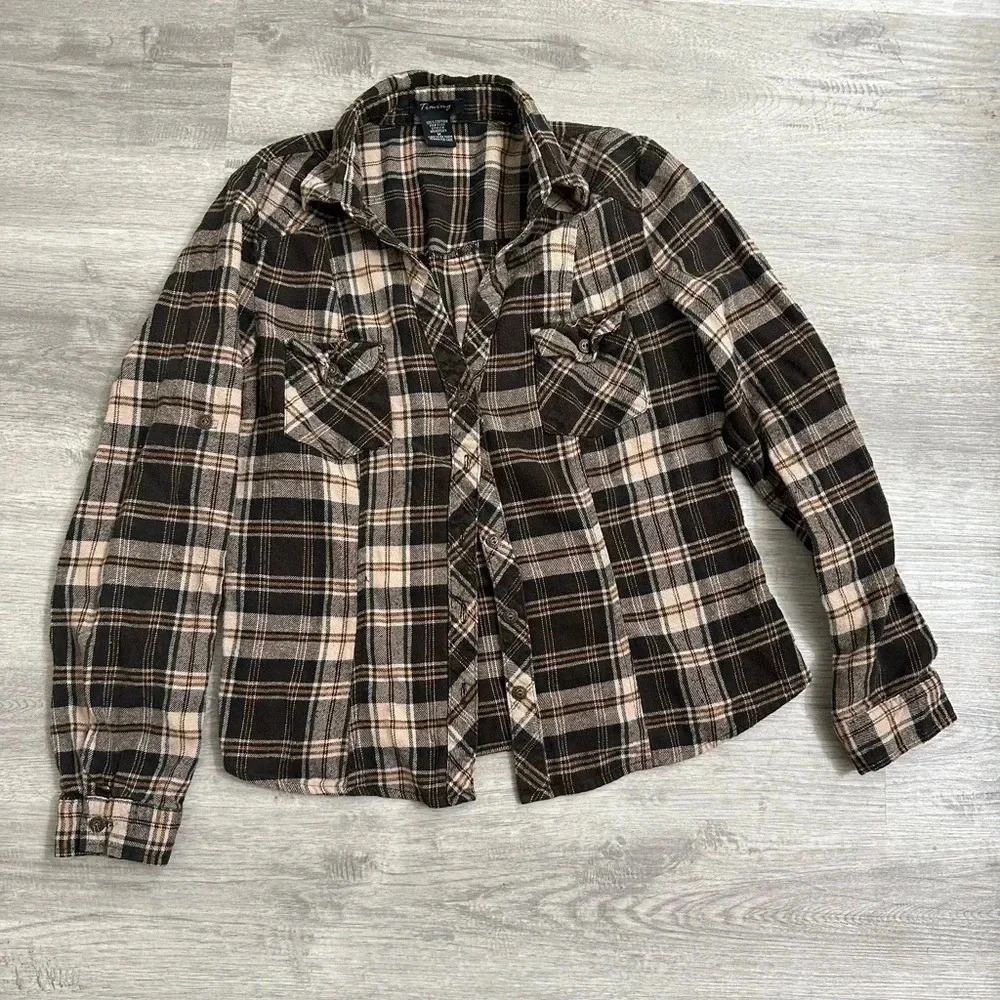 Vintage Timing franela bottom down size M